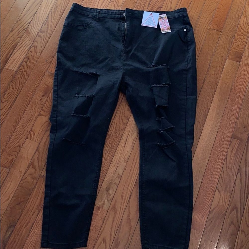 Boohoo rip front jeans
